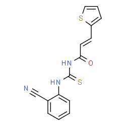 ChemSpider 2D Image | (2E)-N-[(2-Cyanophenyl)carbamothioyl]-3-(2-thienyl)acrylamide | C15H11N3OS2