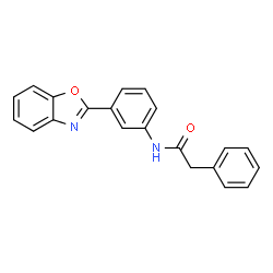 ChemSpider 2D Image | N-[3-(1,3-Benzoxazol-2-yl)phenyl]-2-phenylacetamide | C21H16N2O2