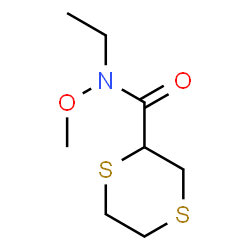 ChemSpider 2D Image | N-Ethyl-N-methoxy-1,4-dithiane-2-carboxamide | C8H15NO2S2