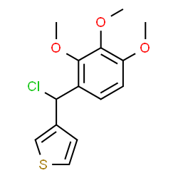 ChemSpider 2D Image | 3-[Chloro(2,3,4-trimethoxyphenyl)methyl]thiophene | C14H15ClO3S
