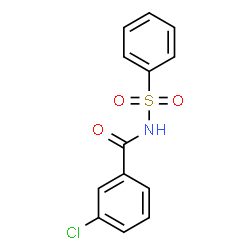 ChemSpider 2D Image | 3-Chloro-N-(phenylsulfonyl)benzamide | C13H10ClNO3S