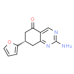 ChemSpider 2D Image | (7S)-2-Amino-7-(2-furyl)-7,8-dihydro-5(6H)-quinazolinone | C12H11N3O2