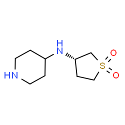 ChemSpider 2D Image | N-[(3S)-1,1-Dioxidotetrahydro-3-thiophenyl]-4-piperidinamine | C9H18N2O2S