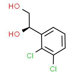 ChemSpider 2D Image | (1R)-1-(2,3-Dichlorophenyl)-1,2-ethanediol | C8H8Cl2O2