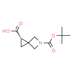 ChemSpider 2D Image | (1S)-5-{[(2-Methyl-2-propanyl)oxy]carbonyl}-5-azaspiro[2.3]hexane-1-carboxylic acid | C11H17NO4