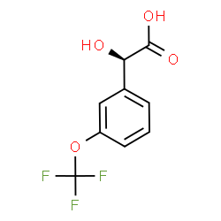 ChemSpider 2D Image | (2R)-Hydroxy[3-(trifluoromethoxy)phenyl]acetic acid | C9H7F3O4