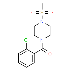 ChemSpider 2D Image | (2-Chlorophenyl)[4-(methylsulfonyl)-1-piperazinyl]methanone | C12H15ClN2O3S