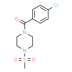 ChemSpider 2D Image | (4-Chlorophenyl)[4-(methylsulfonyl)-1-piperazinyl]methanone | C12H15ClN2O3S