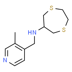 ChemSpider 2D Image | N-[(3-Methyl-4-pyridinyl)methyl]-1,4-dithiepan-6-amine | C12H18N2S2