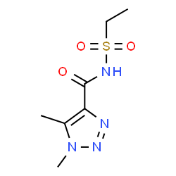 ChemSpider 2D Image | N-(Ethylsulfonyl)-1,5-dimethyl-1H-1,2,3-triazole-4-carboxamide | C7H12N4O3S