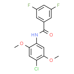 ChemSpider 2D Image | N-(4-Chloro-2,5-dimethoxyphenyl)-3,5-difluorobenzamide | C15H12ClF2NO3
