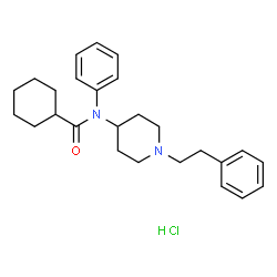 ChemSpider 2D Image | N-Phenyl-N-[1-(2-phenylethyl)-4-piperidinyl]cyclohexanecarboxamide hydrochloride (1:1) | C26H35ClN2O