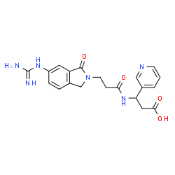 ChemSpider 2D Image | 3-(3-(6-Guanidino-1-Oxoisoindolin-2Yl)Propanamido)-3-(Pyridine-3Yl)Propanoic Acid | C20H22N6O4