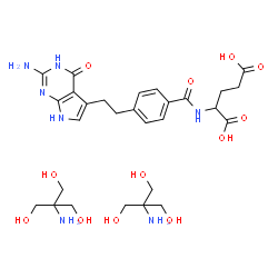ChemSpider 2D Image | Pemetrexed Tromethamine Anhydrous | C28H43N7O12