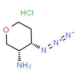 ChemSpider 2D Image | (3S,4S)-4-Azidotetrahydro-2H-pyran-3-amine hydrochloride (1:1) | C5H11ClN4O