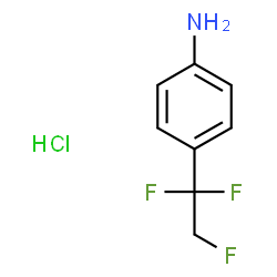 ChemSpider 2D Image | 4-(1,1,2-Trifluoroethyl)aniline hydrochloride (1:1) | C8H9ClF3N