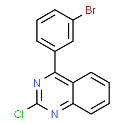 ChemSpider 2D Image | 4-(3-Bromophenyl)-2-chloroquinazoline | C14H8BrClN2