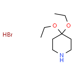 ChemSpider 2D Image | 4,4-Diethoxypiperidine hydrobromide (1:1) | C9H20BrNO2