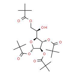 ChemSpider 2D Image | 1,2,3,6-Tetrakis-O-(2,2-dimethylpropanoyl)-beta-D-galactofuranose | C26H44O10