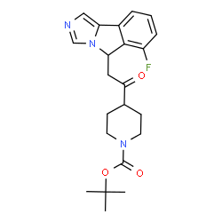 ChemSpider 2D Image | 2-Methyl-2-propanyl 4-[(6-fluoro-5H-imidazo[5,1-a]isoindol-5-yl)acetyl]-1-piperidinecarboxylate | C22H26FN3O3