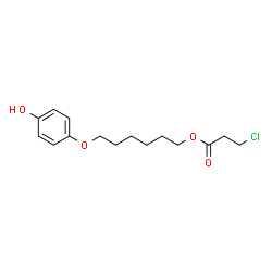 ChemSpider 2D Image | 6-(4-Hydroxyphenoxy)hexyl 3-chloropropanoate | C15H21ClO4