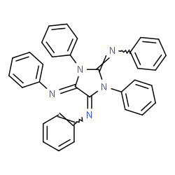 ChemSpider 2D Image | (4Z,5E)-N,N',N'',1,3-Pentaphenyl-2,4,5-imidazolidinetriimine | C33H25N5
