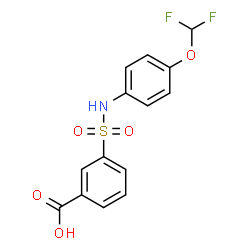 ChemSpider 2D Image | 3-{[4-(Difluoromethoxy)phenyl]sulfamoyl}benzoic acid | C14H11F2NO5S