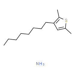 ChemSpider 2D Image | 2,5-Dimethyl-3-octylthiophene ammoniate (1:1) | C14H27NS