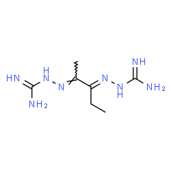 ChemSpider 2D Image | (2E)-2-[(2E)-2-(Carbamimidoylhydrazono)-3-pentanylidene]hydrazinecarboximidamide | C7H16N8