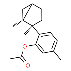 ChemSpider 2D Image | 2-[(1S,2R)-1,2-Dimethylbicyclo[3.1.0]hex-2-yl]-5-methylphenyl acetate | C17H22O2