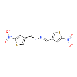ChemSpider 2D Image | (1E,2E)-Bis[(5-nitro-3-thienyl)methylene]hydrazine | C10H6N4O4S2