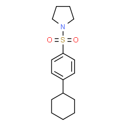 ChemSpider 2D Image | 1-[(4-Cyclohexylphenyl)sulfonyl]pyrrolidine | C16H23NO2S