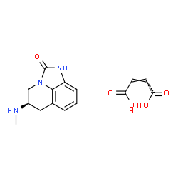 ChemSpider 2D Image | (5R)-5-(Methylamino)-5,6-dihydro-4H-imidazo[4,5,1-ij]quinolin-2(1H)-one (2Z)-2-butenedioate (1:1) | C15H17N3O5