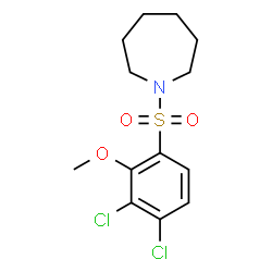 ChemSpider 2D Image | 1-[(3,4-Dichloro-2-methoxyphenyl)sulfonyl]azepane | C13H17Cl2NO3S