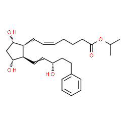 ChemSpider 2D Image | Isopropyl (5Z)-7-{(1R,2R,3R,5S)-3,5-dihydroxy-2-[(3S)-3-hydroxy-5-phenyl-1-penten-1-yl]cyclopentyl}-5-heptenoate | C26H38O5