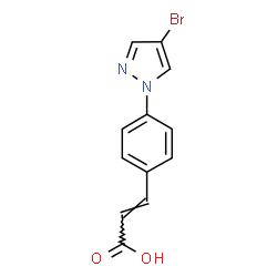 ChemSpider 2D Image | (2E)-3-[4-(4-Bromo-1H-pyrazol-1-yl)phenyl]acrylic acid | C12H9BrN2O2