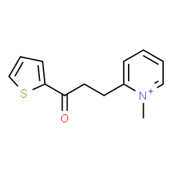ChemSpider 2D Image | 1-Methyl-2-[3-oxo-3-(2-thienyl)propyl]pyridinium | C13H14NOS