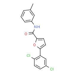 ChemSpider 2D Image | 5-(2,5-Dichlorophenyl)-N-(3-methylphenyl)-2-furamide | C18H13Cl2NO2