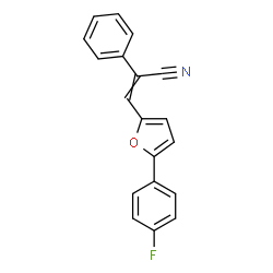 ChemSpider 2D Image | 3-[5-(4-Fluorophenyl)-2-furyl]-2-phenylacrylonitrile | C19H12FNO