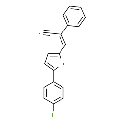 ChemSpider 2D Image | (2Z)-3-[5-(4-Fluorophenyl)-2-furyl]-2-phenylacrylonitrile | C19H12FNO