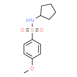 ChemSpider 2D Image | N-Cyclopentyl-4-methoxybenzenesulfonamide | C12H17NO3S