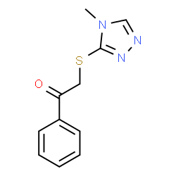 ChemSpider 2D Image | 2-(4-Methyl-4H-[1,2,4]triazol-3-ylsulfanyl)-1-phenyl-ethanone | C11H11N3OS