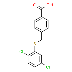 ChemSpider 2D Image | 4-[[(2,5-DICHLOROPHENYL)THIO]METHYL]BENZOIC ACID | C14H10Cl2O2S