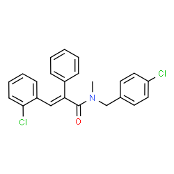 ChemSpider 2D Image | (2E)-N-(4-Chlorobenzyl)-3-(2-chlorophenyl)-N-methyl-2-phenylacrylamide | C23H19Cl2NO