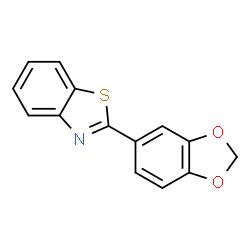 ChemSpider 2D Image | 2-Benzo[1,3]dioxol-5-yl-benzothiazole | C14H9NO2S