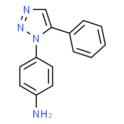 ChemSpider 2D Image | 4-(5-phenyl-1,2,3-triazol-1-yl)aniline | C14H12N4
