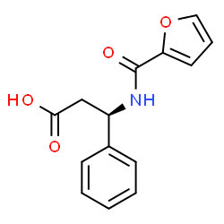ChemSpider 2D Image | (3R)-3-(2-Furoylamino)-3-phenylpropanoic acid | C14H13NO4