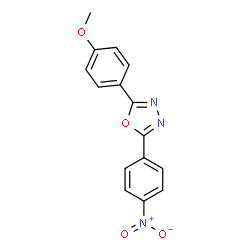 ChemSpider 2D Image | 2-(4-Methoxyphenyl)-5-(4-nitrophenyl)-1,3,4-oxadiazole | C15H11N3O4