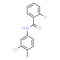 ChemSpider 2D Image | N-(3-Chloro-4-methylphenyl)-2-fluorobenzamide | C14H11ClFNO