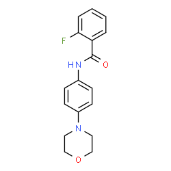 ChemSpider 2D Image | 2-Fluoro-N-[4-(4-morpholinyl)phenyl]benzamide | C17H17FN2O2